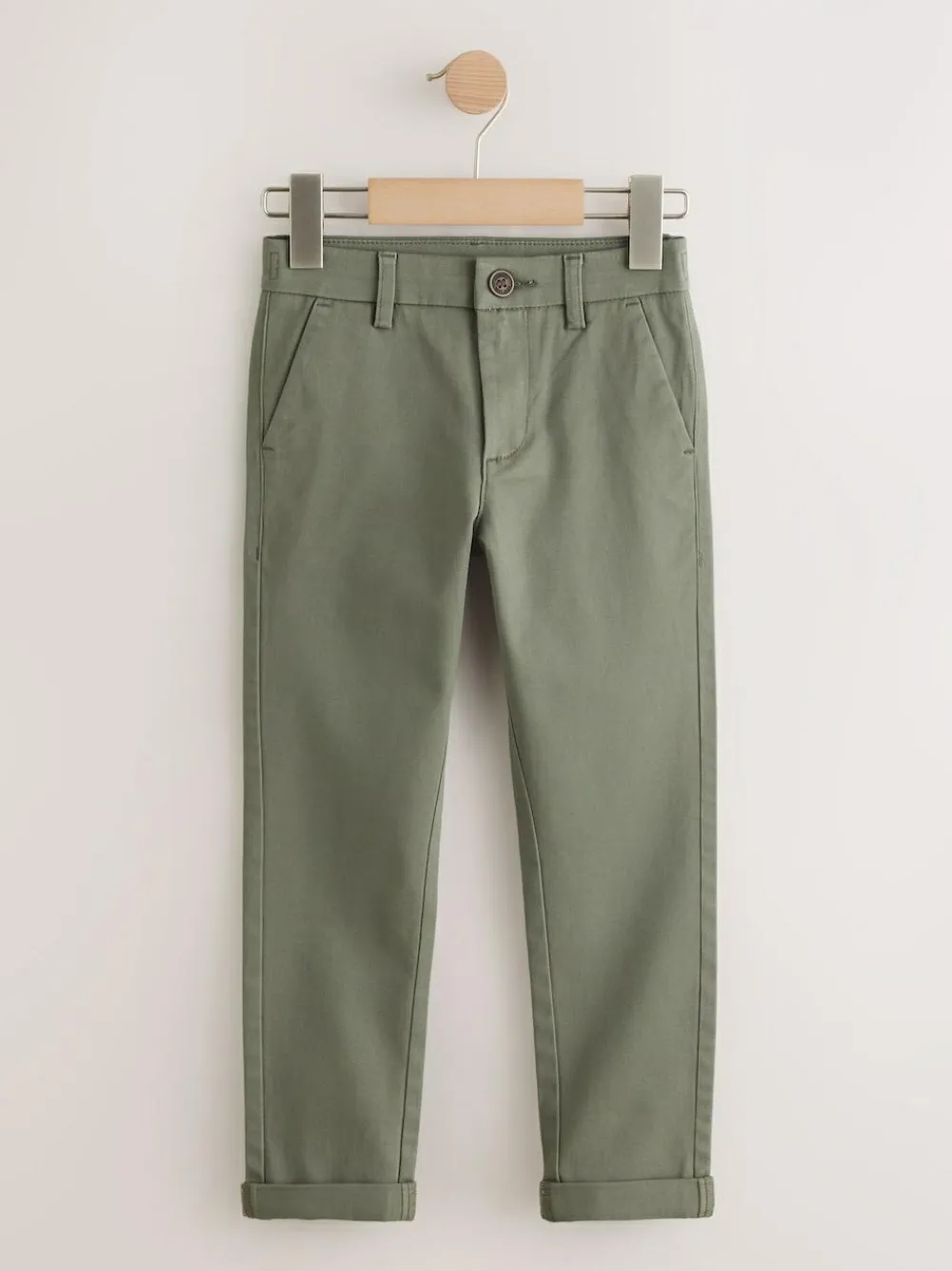 Discount Next Olive Green Skinny Fit Stretch Chino Trousers (3-17yrs)