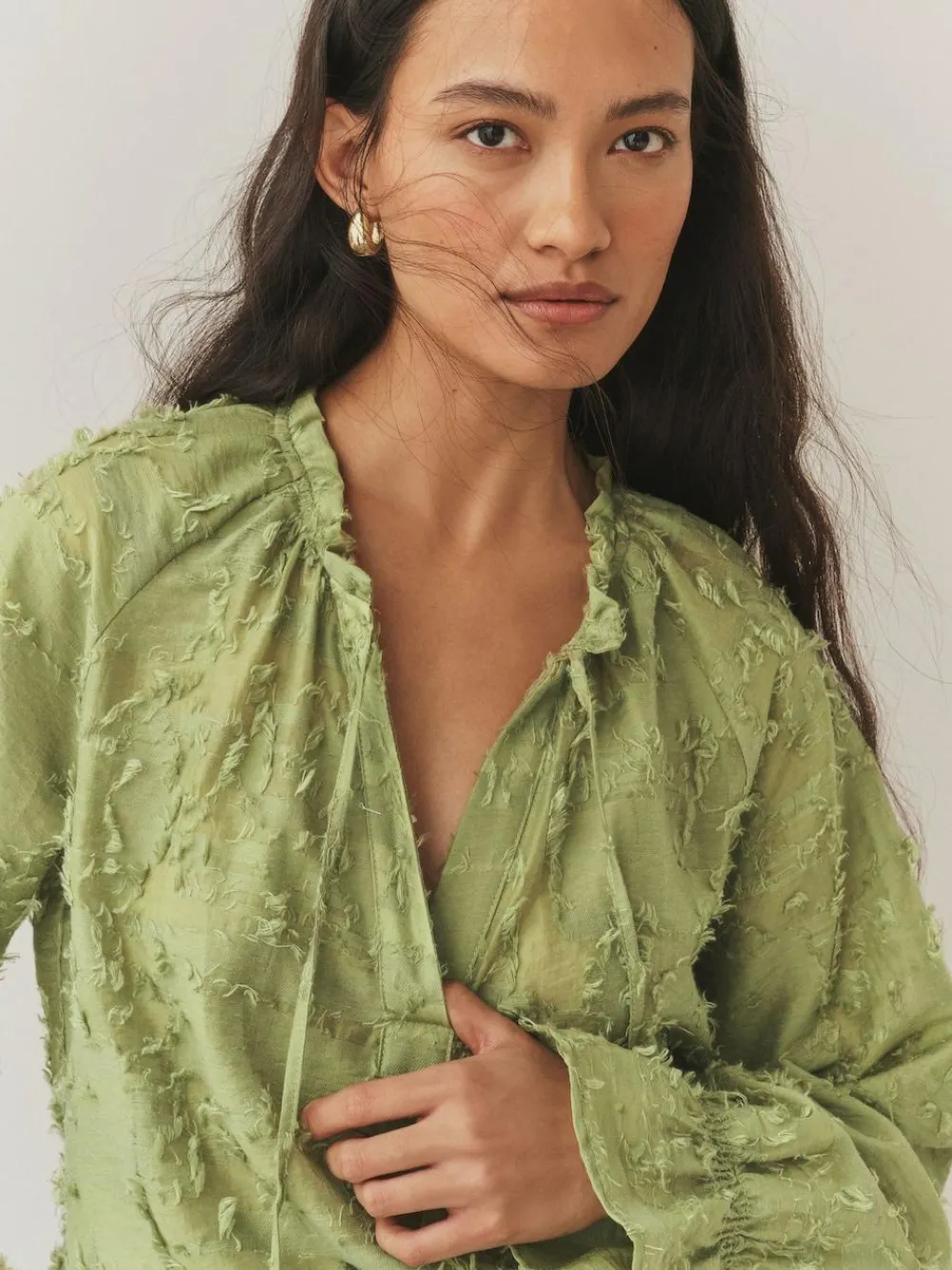 Next Tufty Jacquard Long Sleeve Blouse^Women Blouses & Shirts