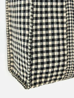 Oliver Bonas Black Gingham FabricnTote Bag^Women Bags