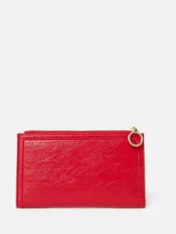 Oliver Bonas Red Fold Over Zipped Purse^Women Purses
