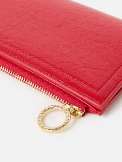 Oliver Bonas Red Fold Over Zipped Purse^Women Purses