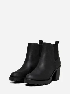 Hot ONLY Block Heel Chelsea Boots Black