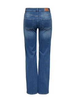 ONLY Blush Mid Rise Straight Leg Jeans With Super Stretch Blue