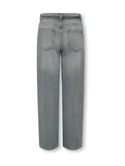 ONLY KIDS Grey Gianna Tie Waist Straight Fit Jeans^ Jeans