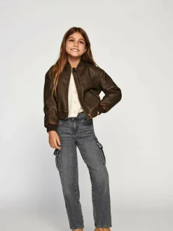 Clearance ONLY KIDS Grey Wide Leg Cargo Jeans with Adjustable Waist