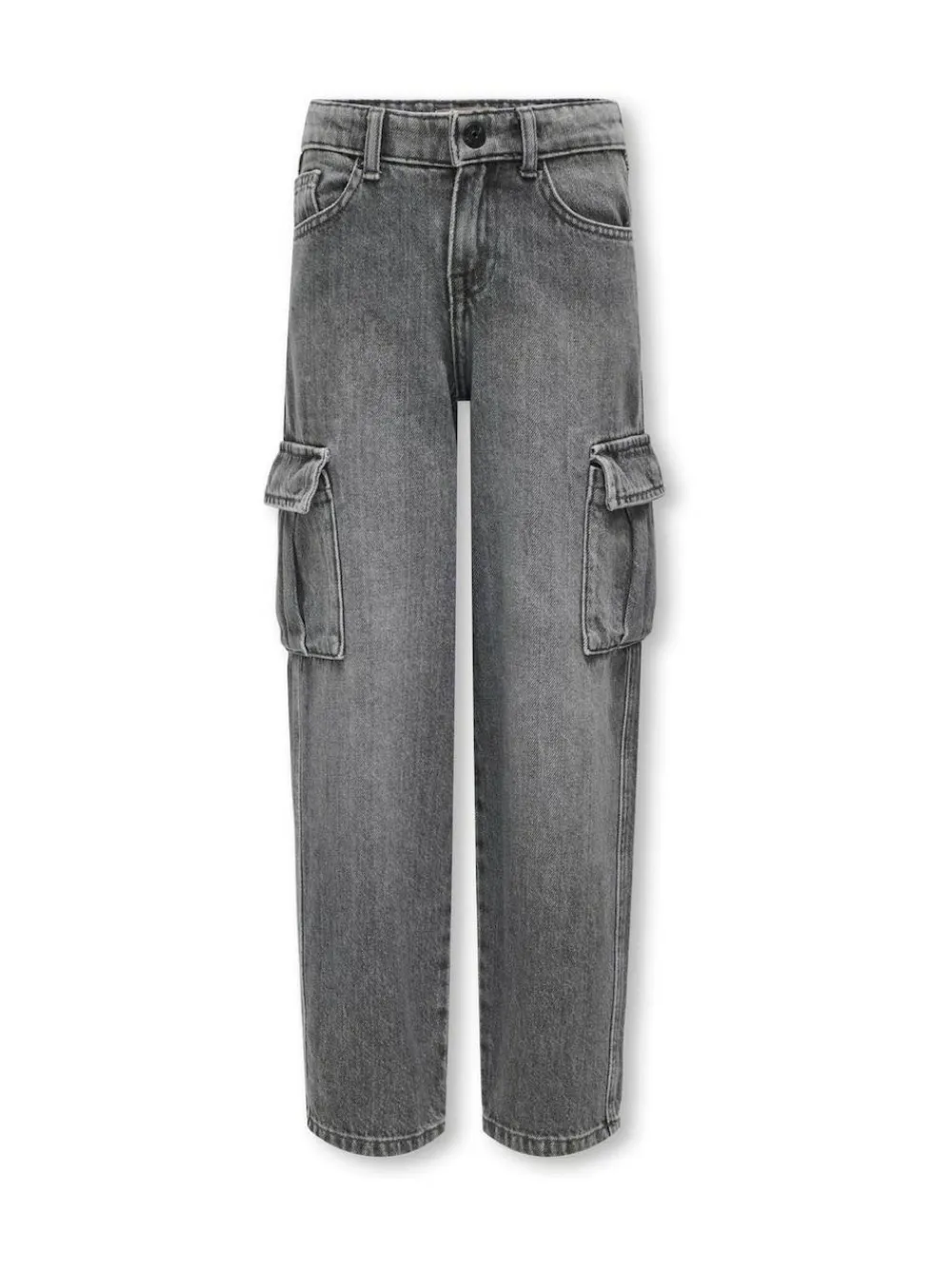 Clearance ONLY KIDS Grey Wide Leg Cargo Jeans with Adjustable Waist