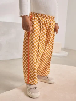 Sale Next Orange Checkerboard Barrel Leg Trousers (3mths-7yrs)