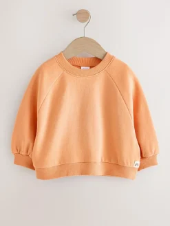 Next Orange Crew Neck Sweatshirt (3mths-7yrs)^ Sweatshirts & Hoodies|Nightwear