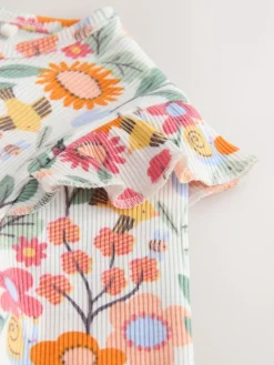 Next Long Sleeve Ribbed Frill Top (3mths-7yrs)^ Tops|Nightwear