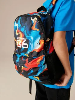 Clearance Next Orange Glitch Print Printed Backpack