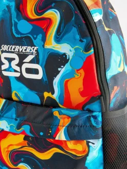 Clearance Next Orange Glitch Print Printed Backpack