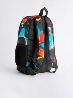Clearance Next Orange Glitch Print Printed Backpack