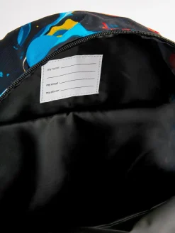 Clearance Next Orange Glitch Print Printed Backpack