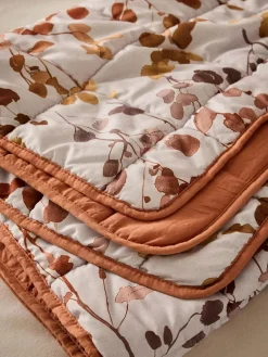 Next Honesty Floral Print Reversible Bedspread^ Cushions & Throws