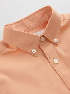 Next Orange Logo Short Sleeve Cotton Rich Oxford Shirt (3-16yrs)^BOY Shirts