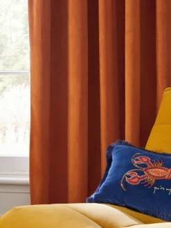 Hot Next Orange Matte Velvet Blackout/Thermal Curtains