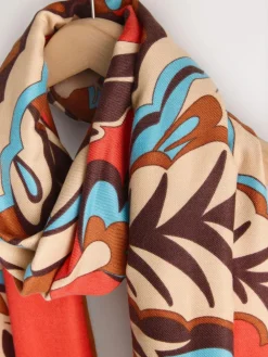 Next Orange Paisley Print Midweight Scarf^Women Hats, Gloves & Scarves|Hats, Gloves & Scarves