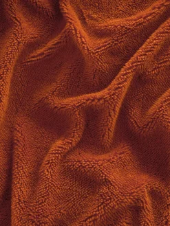 Hot Next Orange Rust Teddy Fleece Duvet Cover and Pillowcase Set