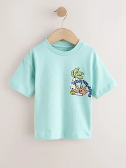 Next Orange Safari Short Sleeve Graphic T-Shirts 3 Pack (3mths-7yrs)^BOY Tops|T-Shirts