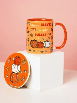 Next Orange Sam Jayne Autumn Leaves Gift Set^ Mugs & Cups