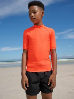 New Next Orange Short Sleeve Rash Vest (1.5-16yrs)