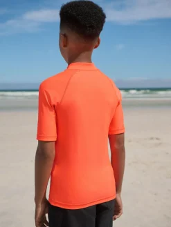 New Next Orange Short Sleeve Rash Vest (1.5-16yrs)