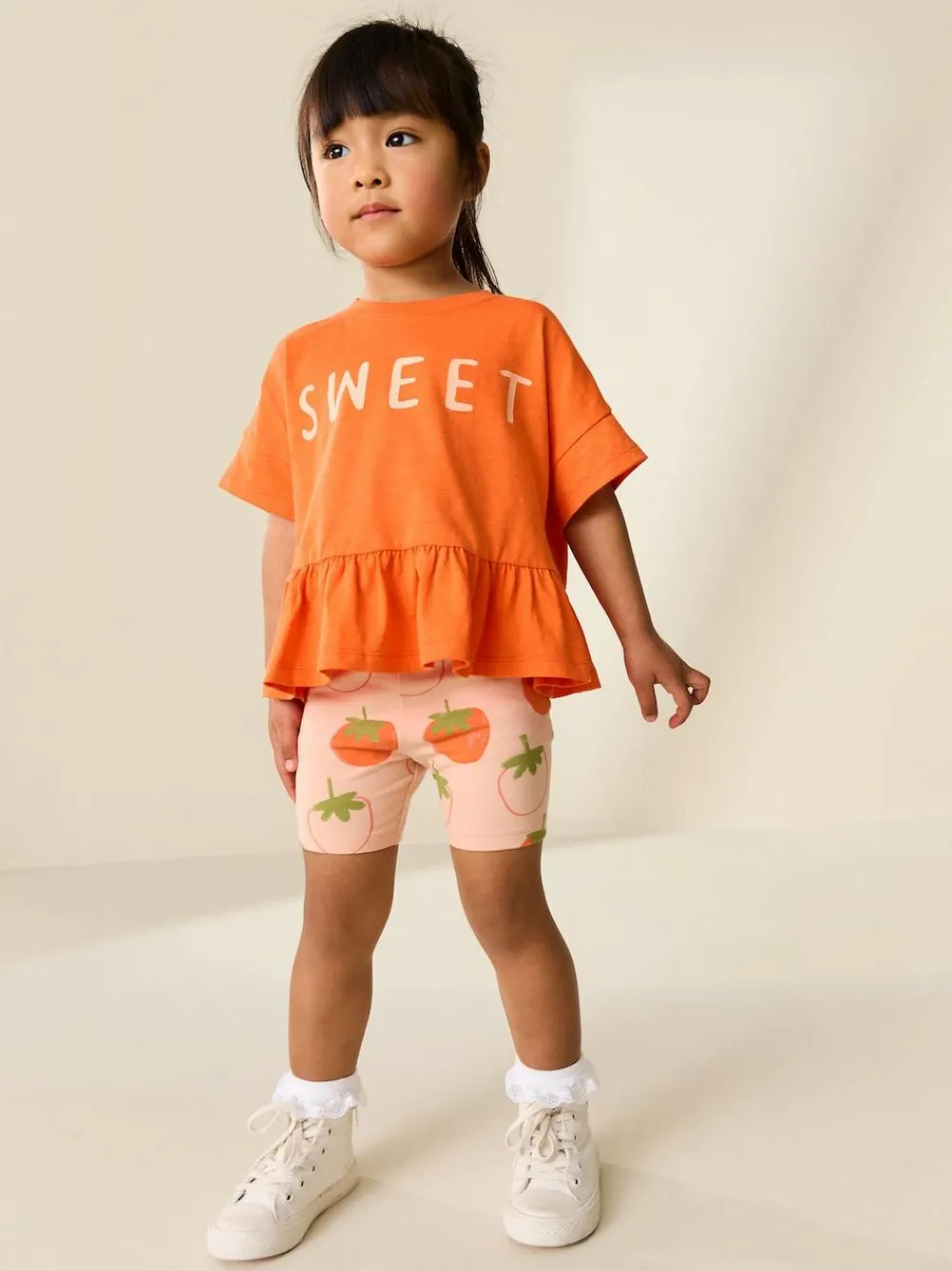 Next Orange Strawberry Short Sleeve Top and Shorts Set (3mths-7yrs)^ Sets & Co-Ords|Sets & Co-Ords