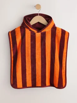 New Next Towelling Poncho (9mths-6yrs) Orange Stripe