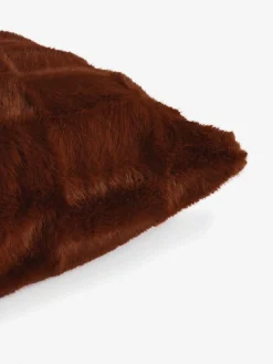 Next Textured Faux Fur Check Cushion^ Cushions & Throws