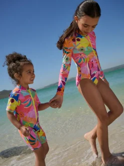 Sale Next Orange Tropical Sunsafe Swimsuit (3mths-10yrs)