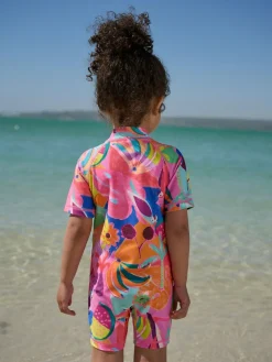 Sale Next Orange Tropical Sunsafe Swimsuit (3mths-10yrs)