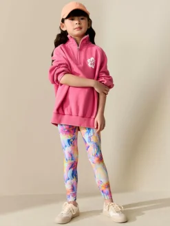 Next Orange/Blue Floral Leggings (3-16yrs)^ Pants & Leggings|Pants & Leggings