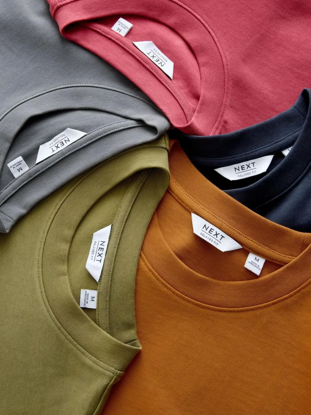 Next Relaxed Fit Heavyweight T-Shirts 5 Pack^ Tops & T-Shirts