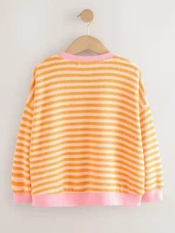 Next Orange/Pink Oversized Cosy Rib Sweatshirt (9mths-16yrs)^ Sweatshirts & Hoodies