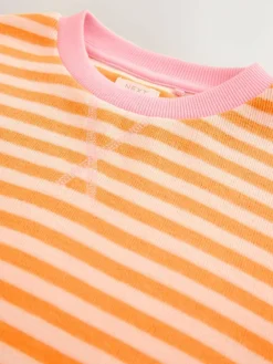 Next Orange/Pink Oversized Cosy Rib Sweatshirt (9mths-16yrs)^ Sweatshirts & Hoodies