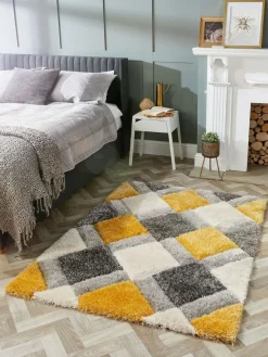 Origin Rugs Ochre 3D GEO Shaggy Rug^ Rugs & Runners