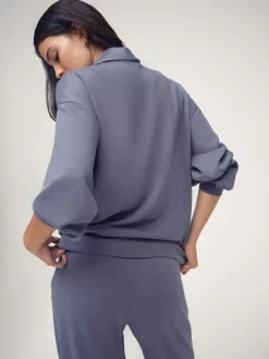 Hot OSIA 1/4 Zip Modal Sweat Top Blue