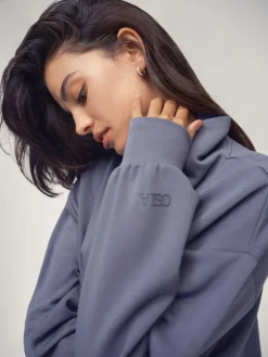 Hot OSIA 1/4 Zip Modal Sweat Top Blue