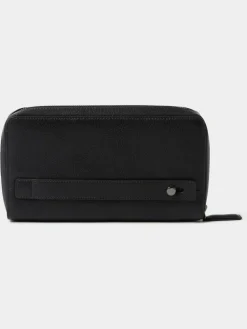 Osprey London Black The Compass Leather Travel Wallet^ Wallets