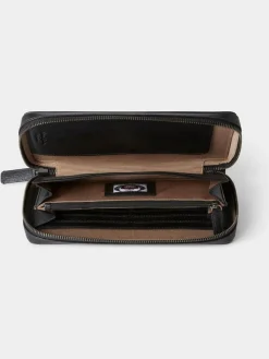 Osprey London Black The Compass Leather Travel Wallet^ Wallets