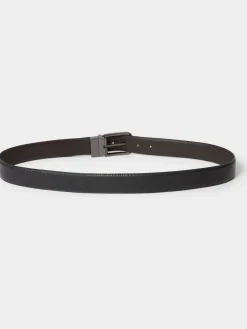 Osprey London Black The Reversible Leather Belt