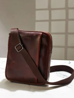 Outlet Osprey London Carter Saddle Leather Small Messenger Bag Brown