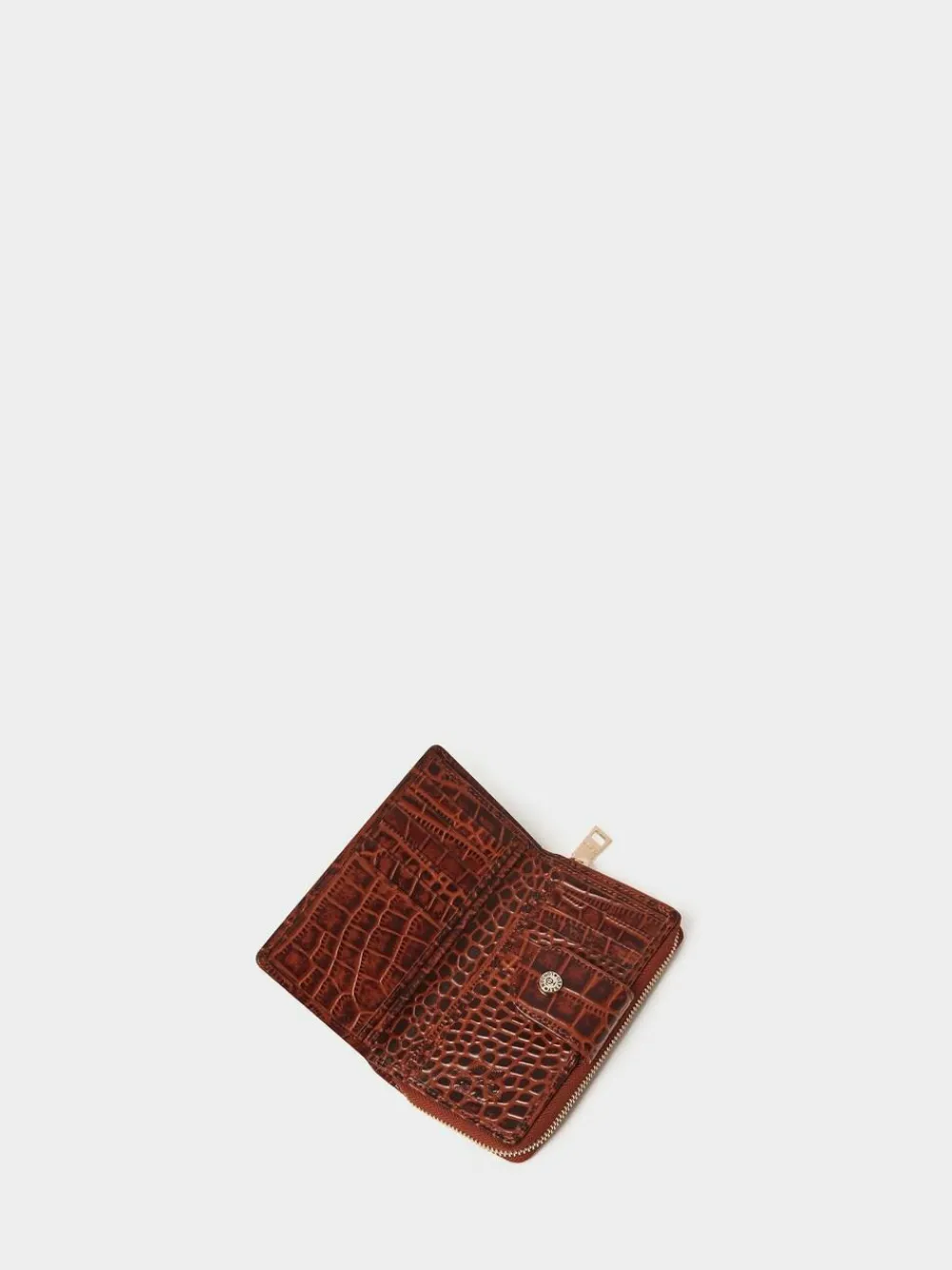 Osprey London Brown The Carla Leather Zip Around Purse^Women Purses