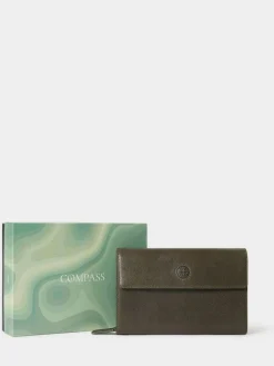 Osprey London Green The Compass Leather Travel Wallet