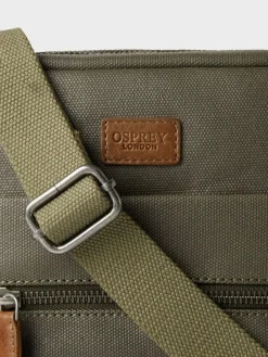 Osprey London The Small Grantham Waxed Canvas And Leather Messenger Bag^ Bags