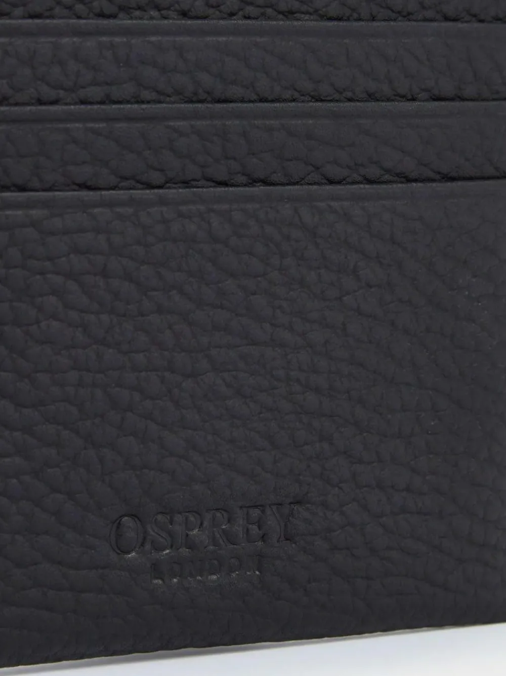 Osprey London The Forest Leather Black Card Holder^ Wallets