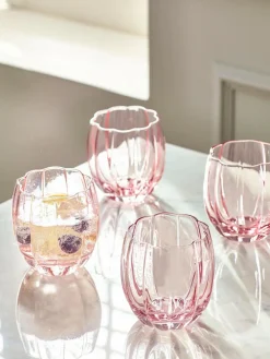 Sale Next Ottilie Set of 4 Short Tumbler Glasses Pink