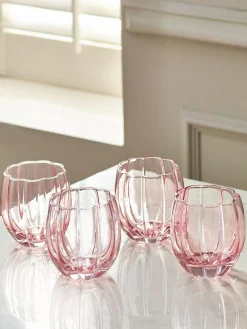 Sale Next Ottilie Set of 4 Short Tumbler Glasses Pink