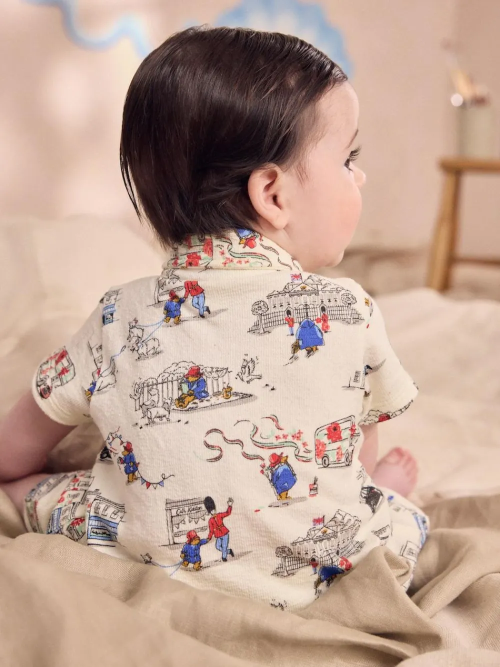 Hot Next 100% Cotton Cath Kidston Romper Paddington Bear Collared Baby