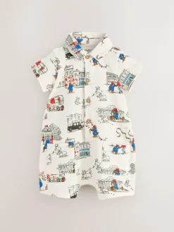 Hot Next 100% Cotton Cath Kidston Romper Paddington Bear Collared Baby